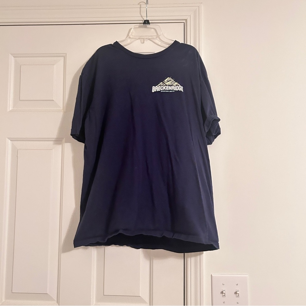 breckenridge Navy Short-Sleeve Tee with Mountain Logo